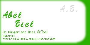 abel biel business card